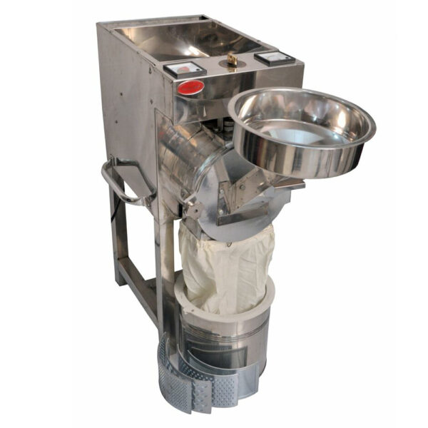 "Versatile pulverizer machine designed for commercial use, ideal for grinding various spices and grains efficiently. Available in multiple capacities and power options to accommodate diverse production requirements, ensuring reliability and high performance."