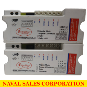 "Navaldeep fully automatic control system for domestic flour mills, compatible with 1 HP, 2 HP, and 3 HP atta makers. Designed for efficient and seamless operation, this Gharghanti control system ensures reliable performance and user-friendly functionality for home flour grinding needs."